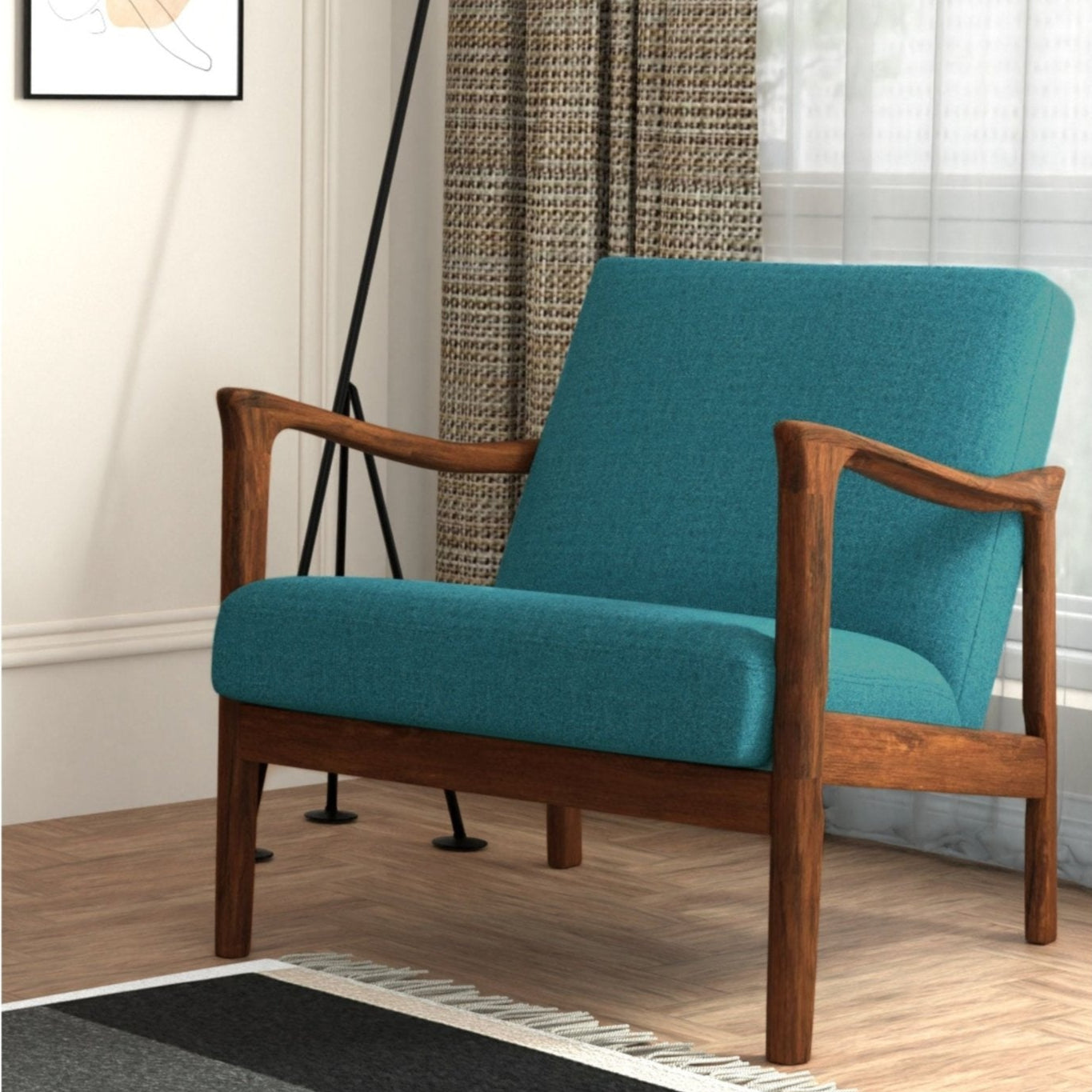 Zephyr Lounge Chair (Turquoise) – Inspired Home, image size:1365x1365