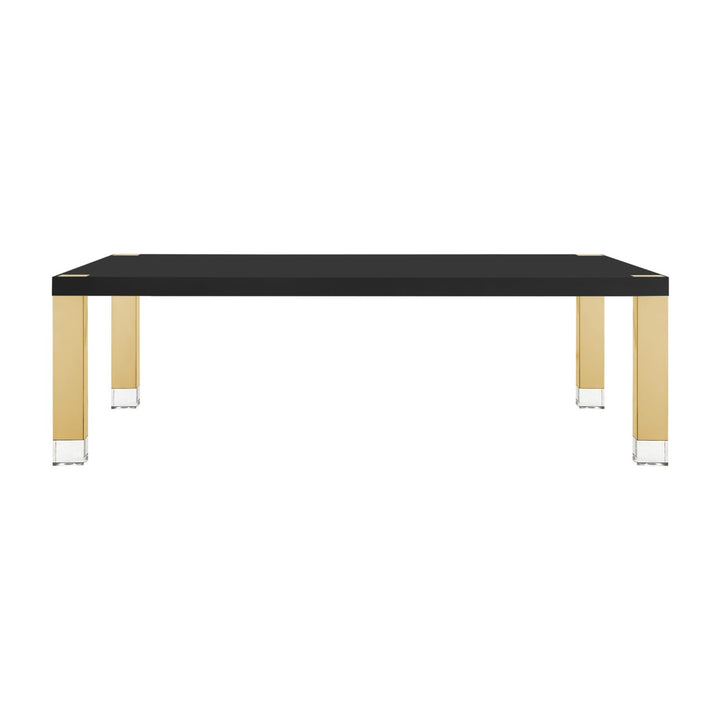 Inspired Home Lesly Dining Table Black/Gold 1