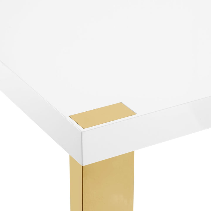 Inspired Home Lesly Dining Table White/Gold 5