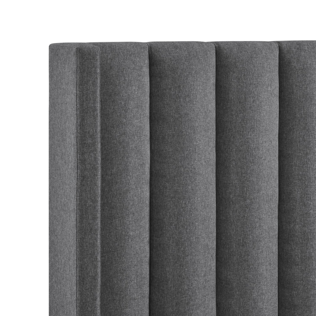 Inspired Home Caliyah Platform Bed Linen Grey 5