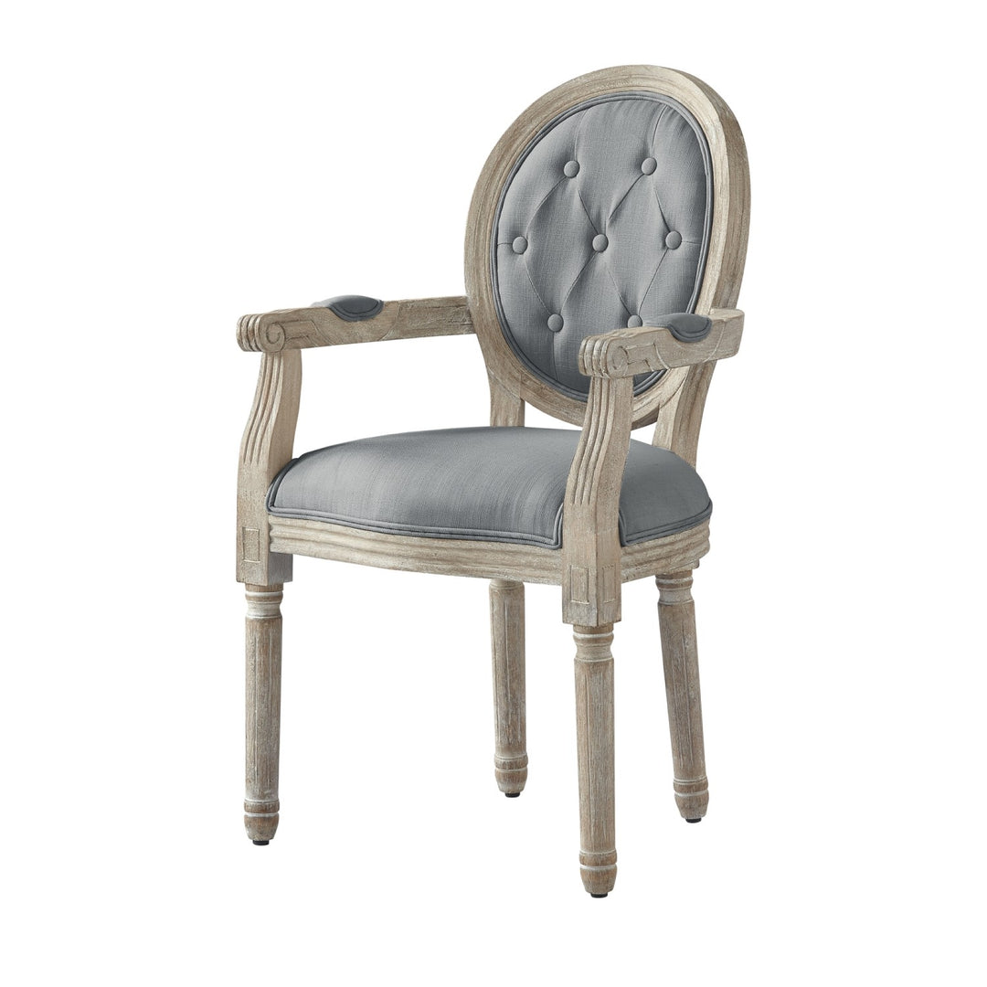 Rustic Manor Fournier Dining Chair Linen Grey Main