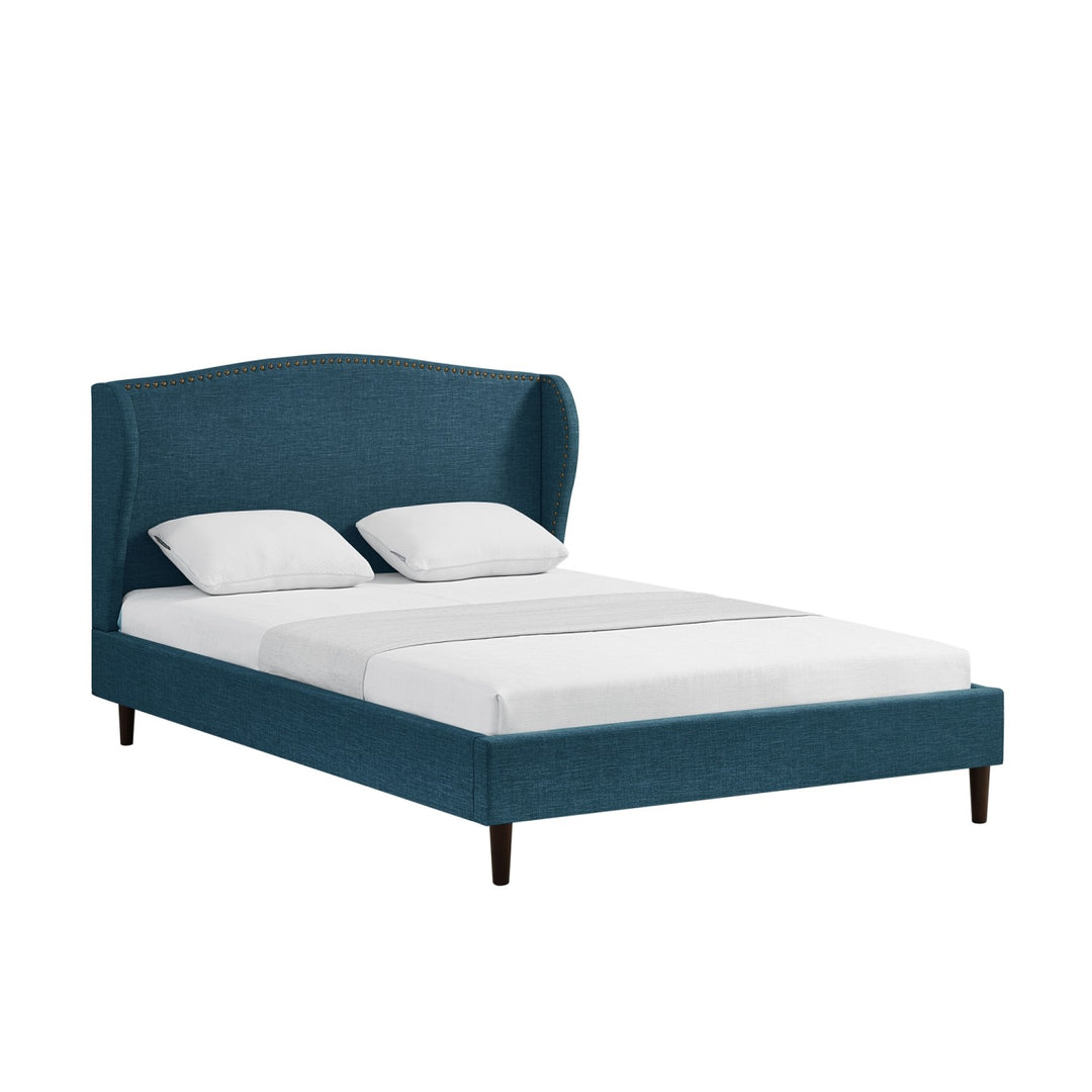 Rustic Manor Kamille Platform Bed Linen Navy Main