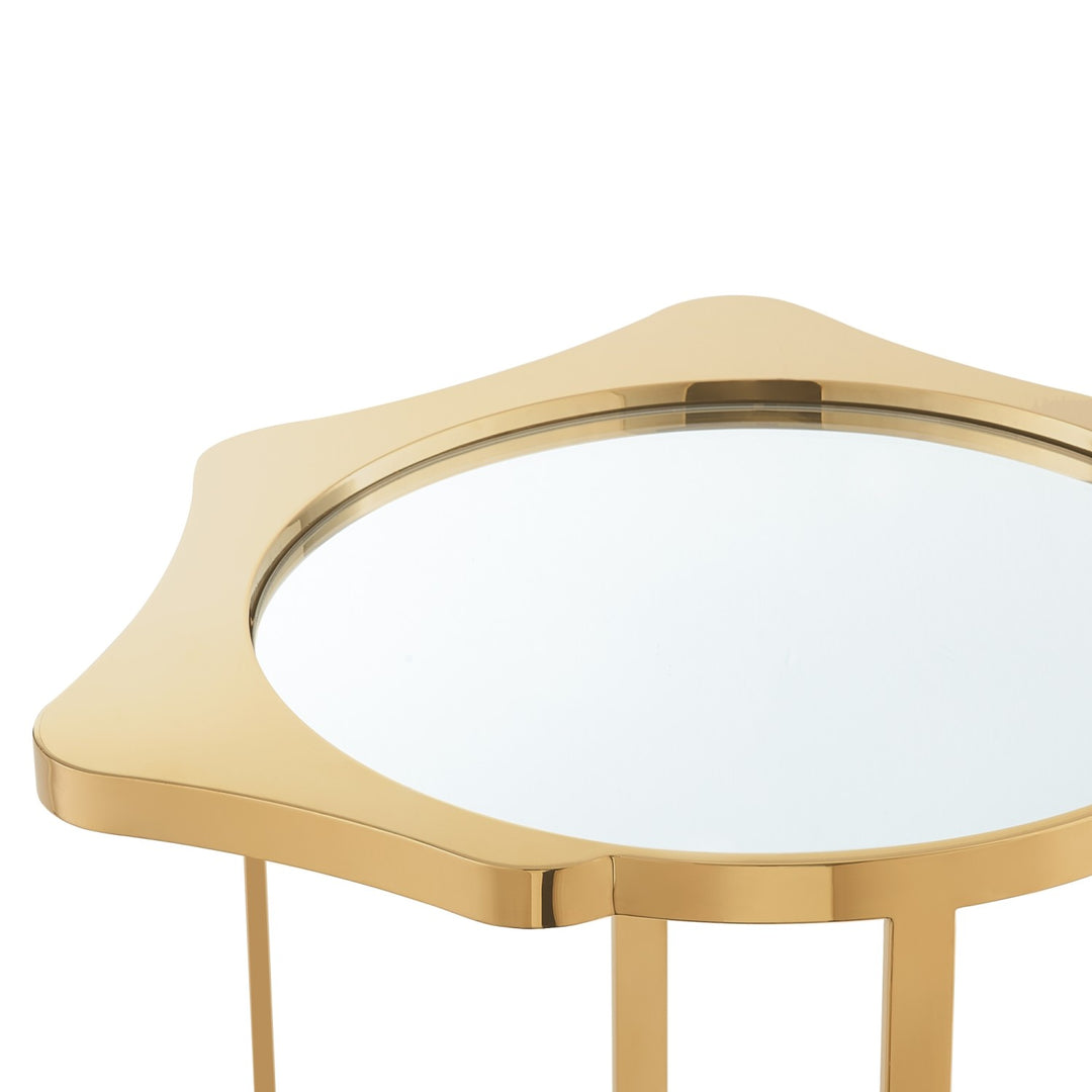 Inspired Home Cale End Table  Gold 5