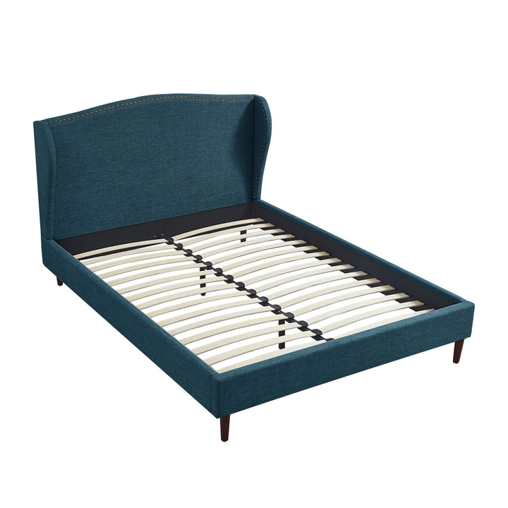 Rustic Manor Kamille Platform Bed Linen Navy 2