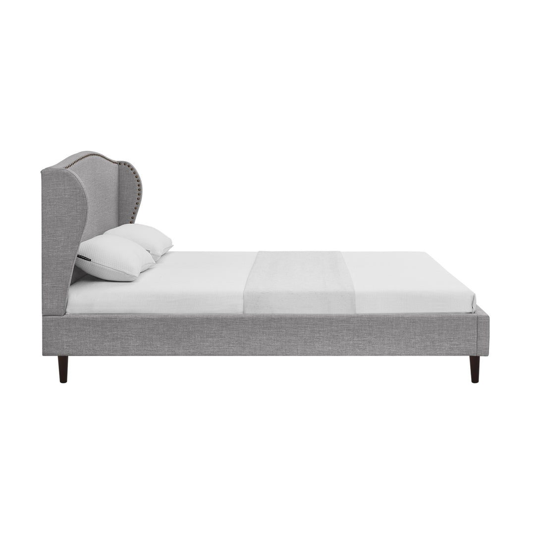 Rustic Manor Kamille Platform Bed Linen Grey 3