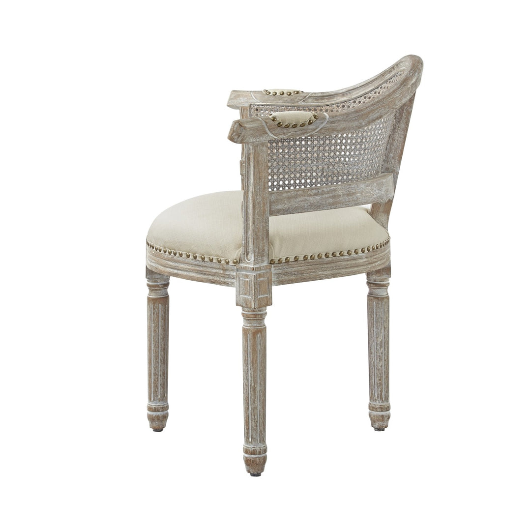 Rustic Manor Durant Accent Chair Linen Cream White 2