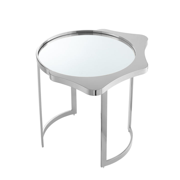 Inspired Home Cale End Table  Chrome 1