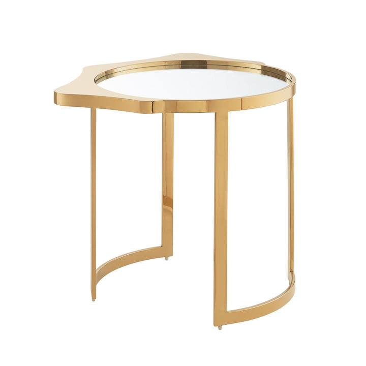 Inspired Home Cale End Table  Gold Main