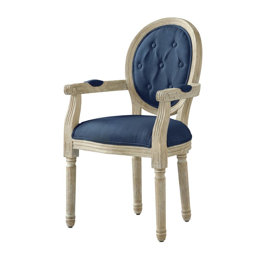 Rustic Manor Fournier Dining Chair Linen Navy Main