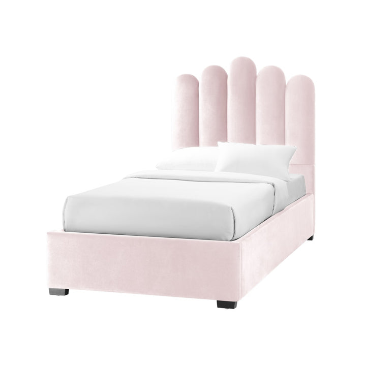 Inspired Home Ila Platform Bed Velvet Blush Main
