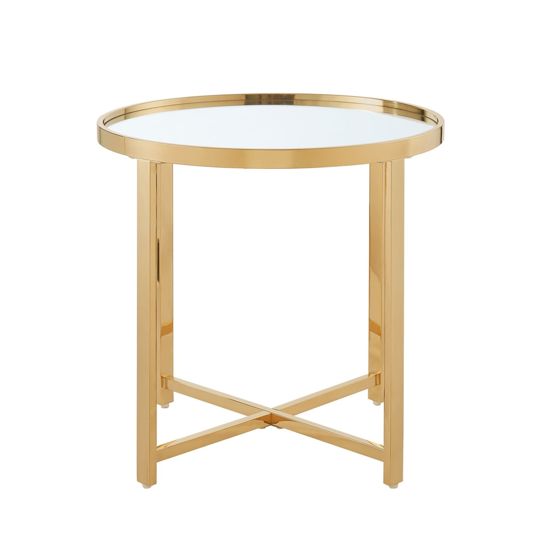 Nicole Miller Bently End Table  Gold 1
