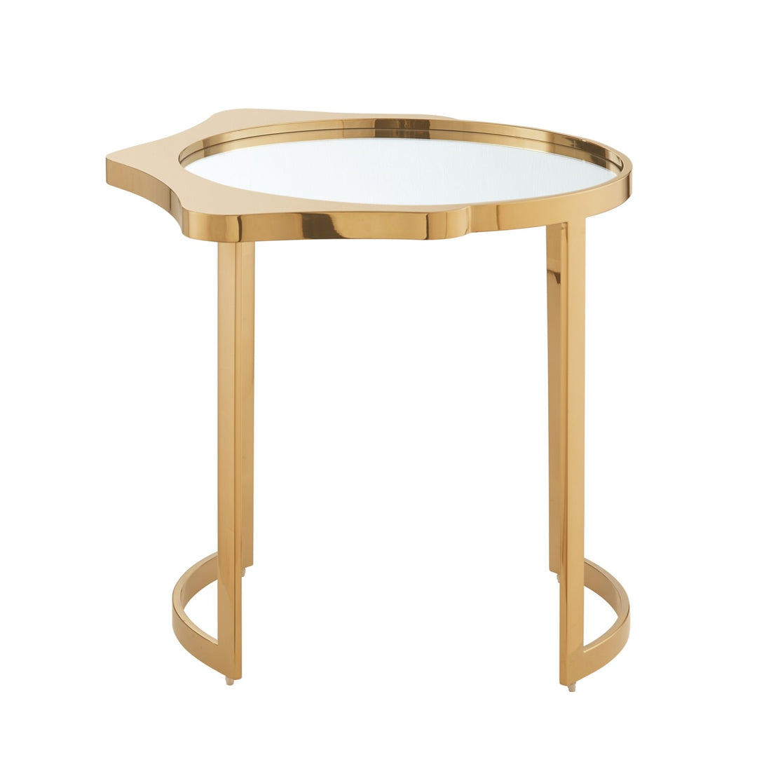 Inspired Home Cale End Table  Gold 2