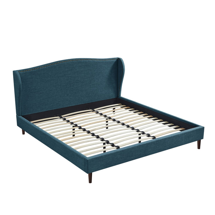 Rustic Manor Kamille Platform Bed Linen Navy 2