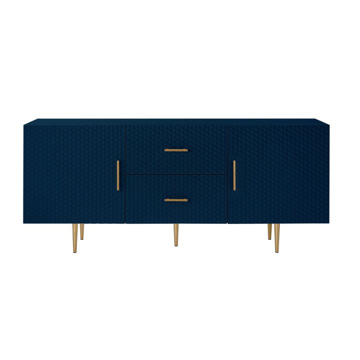Inspired Home Kalvin Sideboard  Navy/Gold 1