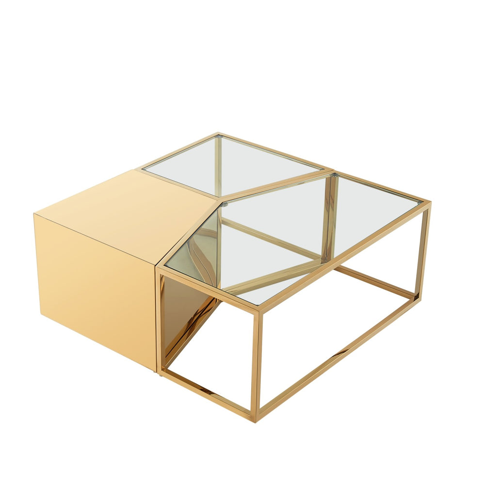 Inspired Home Lucinda Coffee Table  Gold Main