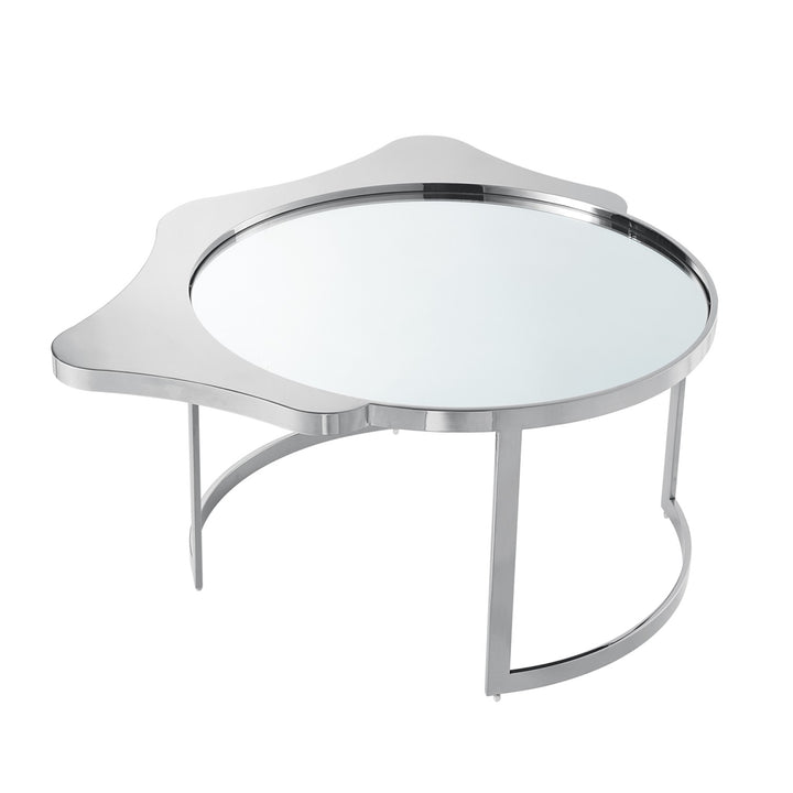 Inspired Home Cale Coffee Table  Chrome 2
