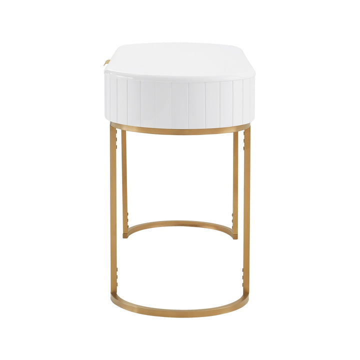 Inspired Home Mordechai Vanity Table  White/Gold 3