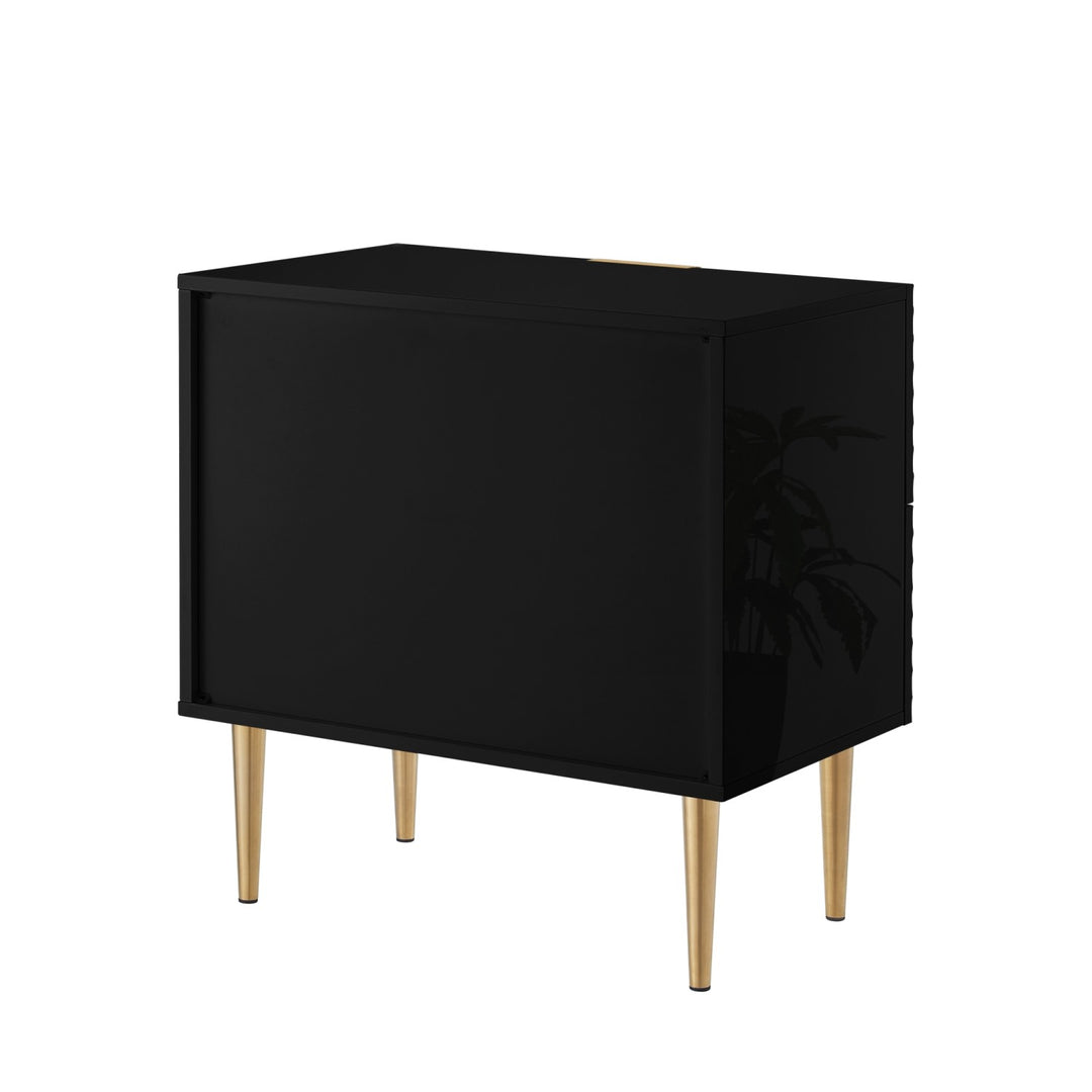 Inspired Home Kalvin Side Table  Black/Gold 4