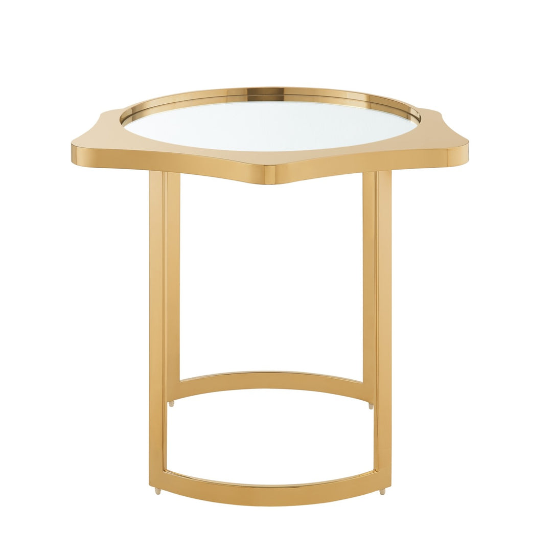 Inspired Home Cale End Table  Gold 3