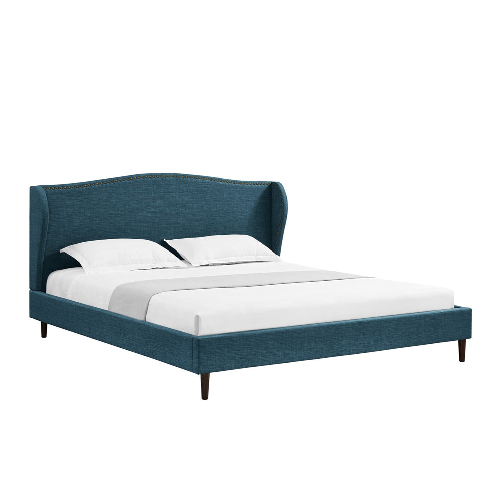 Rustic Manor Kamille Platform Bed Linen Navy Main