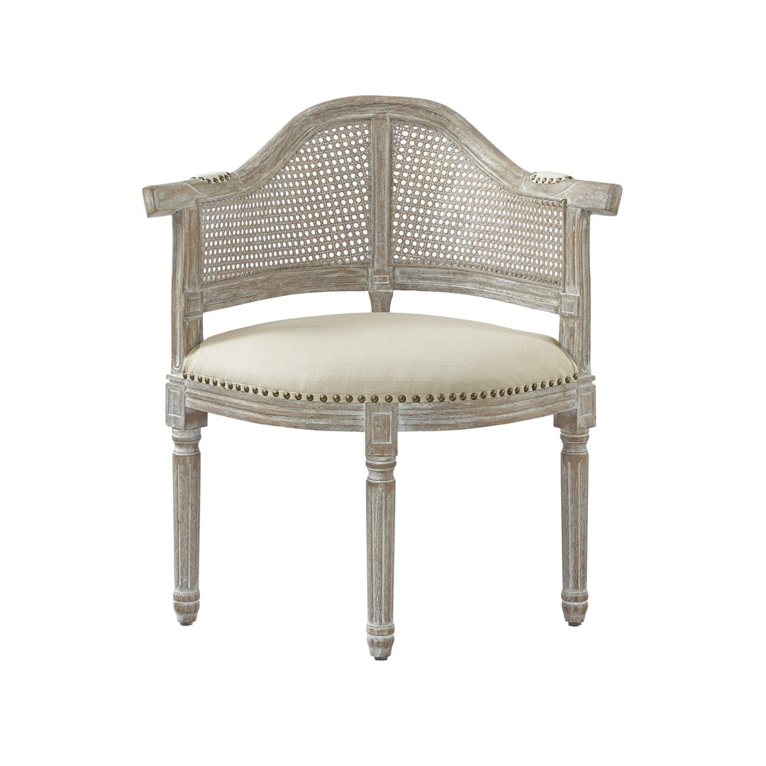 Rustic Manor Durant Accent Chair Linen Cream White 1