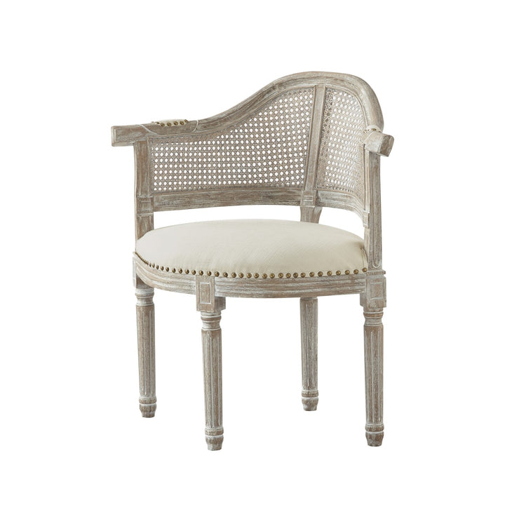 Rustic Manor Durant Accent Chair Linen Cream White Main