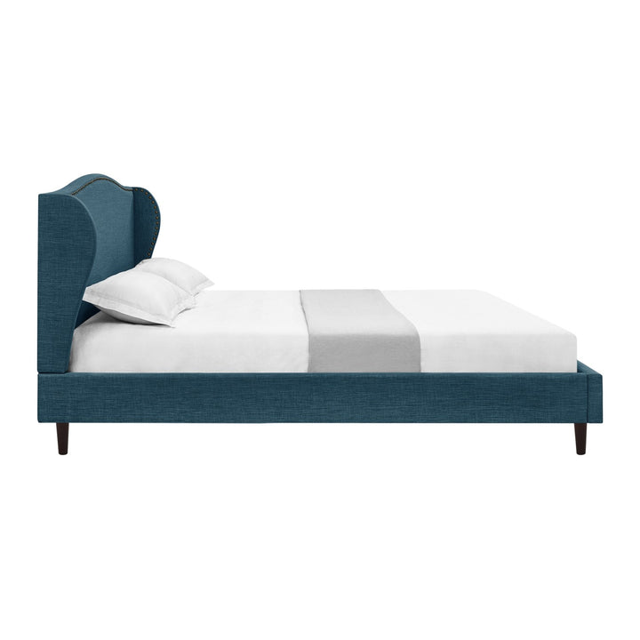 Rustic Manor Kamille Platform Bed Linen Navy 3