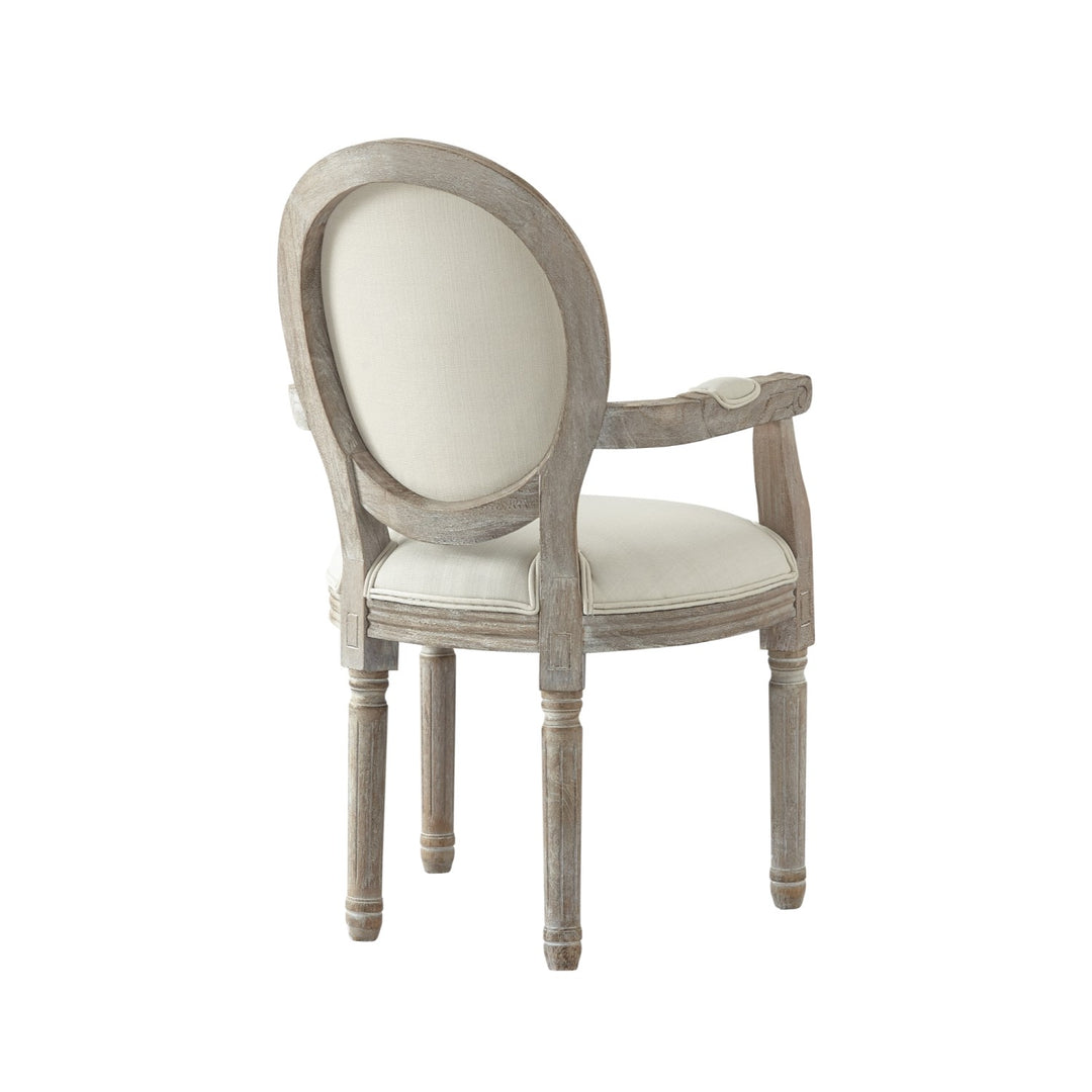 Rustic Manor Fournier Dining Chair Linen Cream White 4