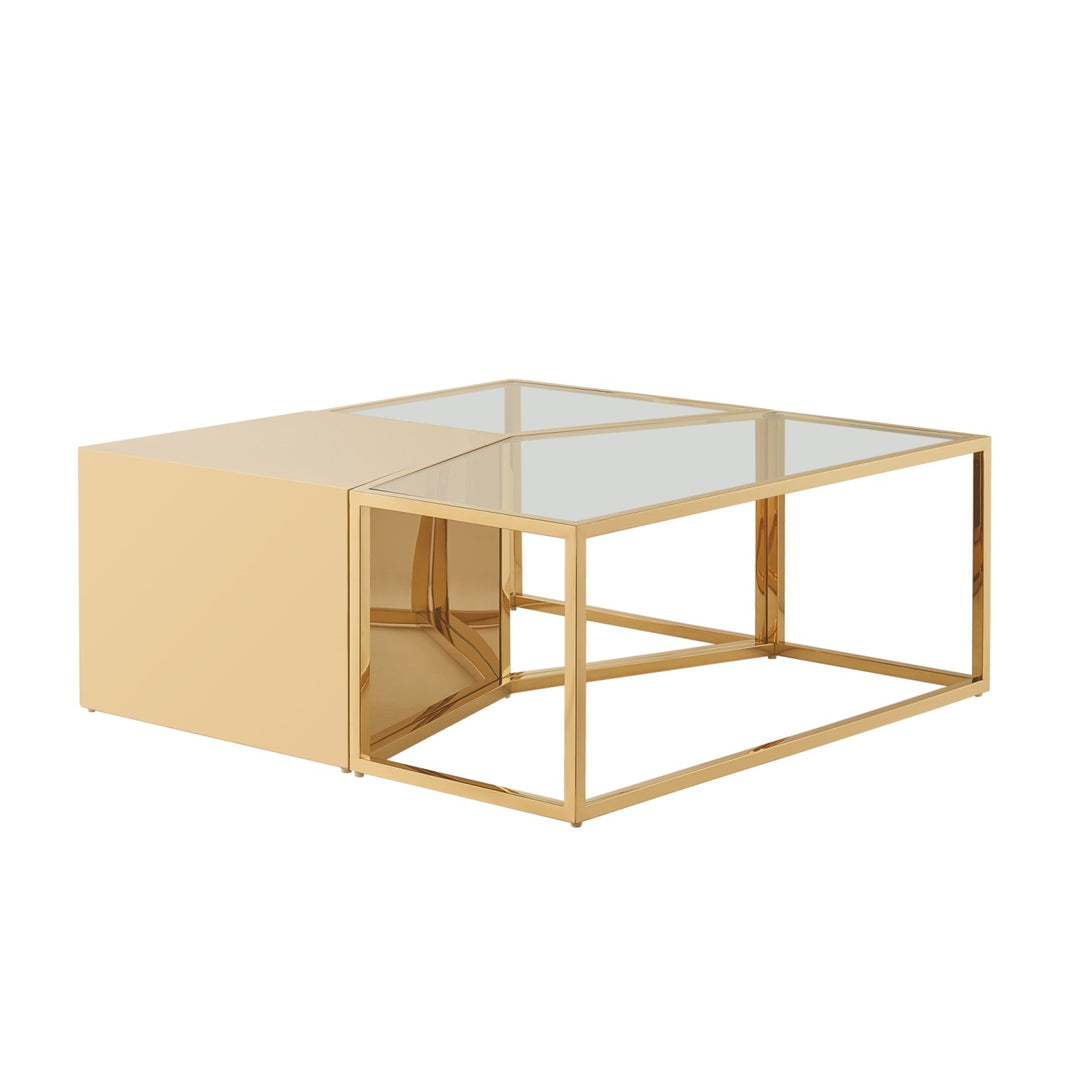 Inspired Home Lucinda Coffee Table  Gold 3