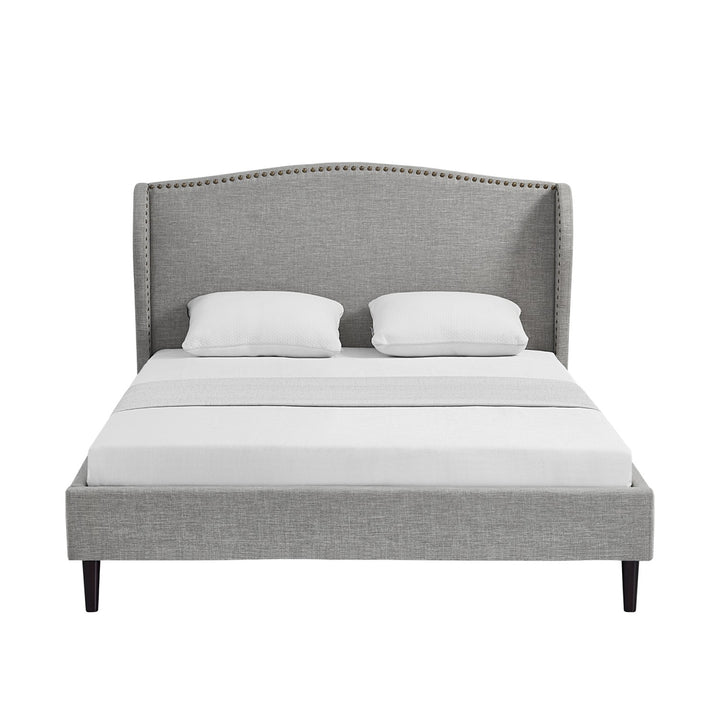 Rustic Manor Kamille Platform Bed Linen Grey 1