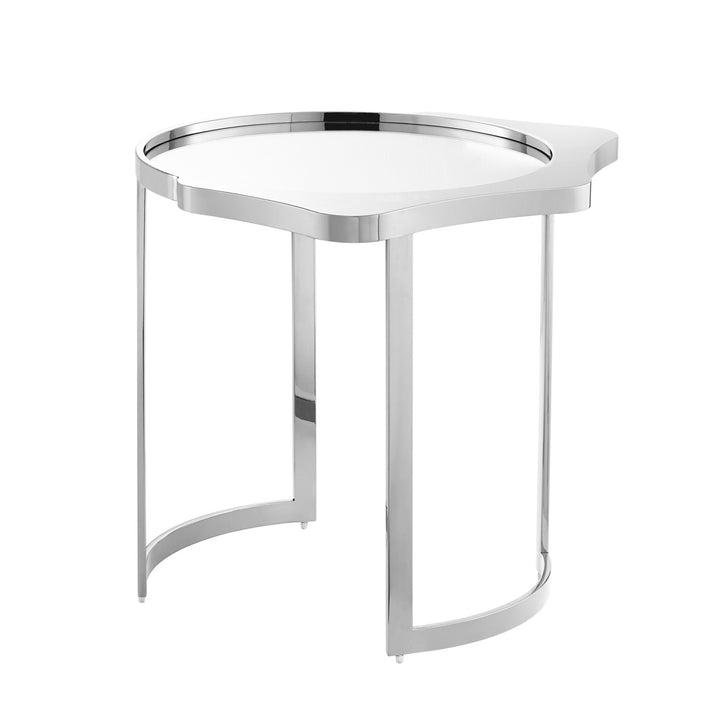 Inspired Home Cale End Table  Chrome Main