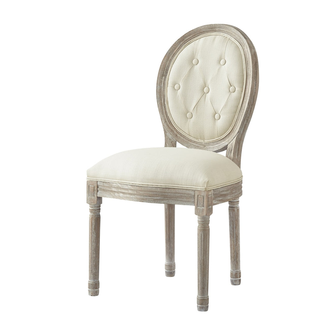 Rustic Manor Fournier Dining Chair Linen Cream White Main