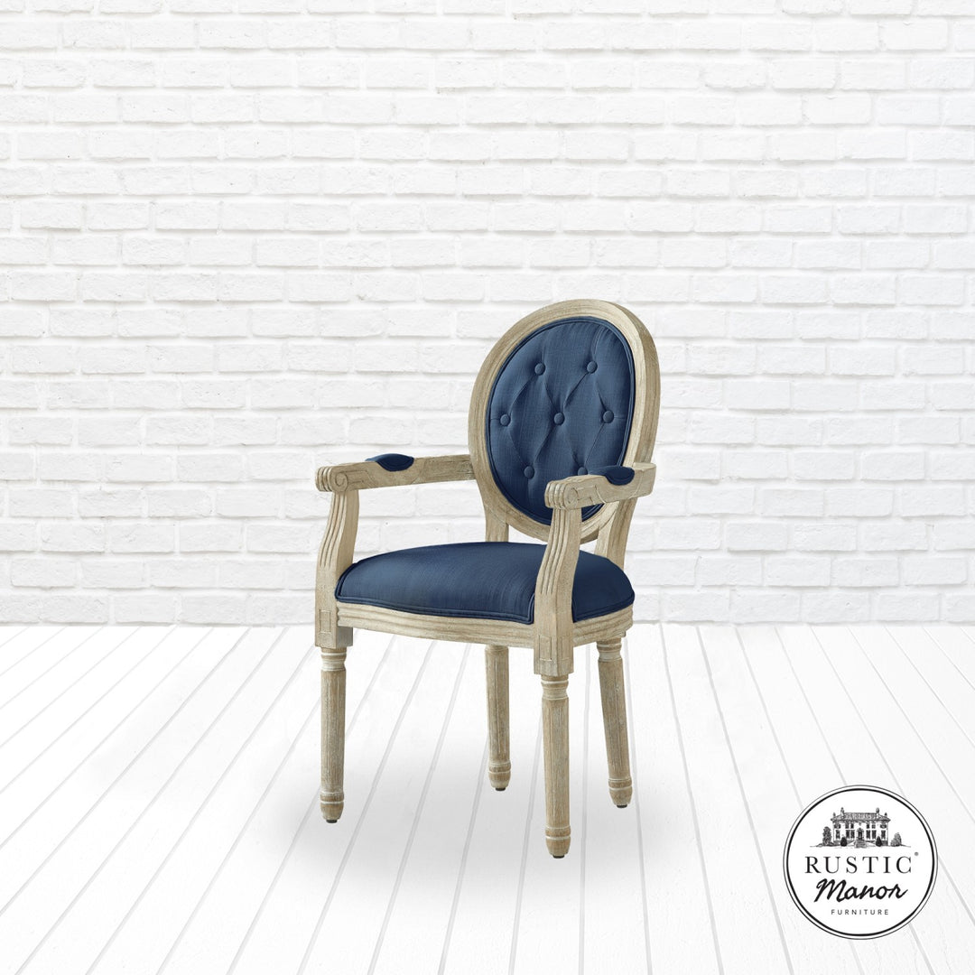 Rustic Manor Fournier Dining Chair Linen Navy 3