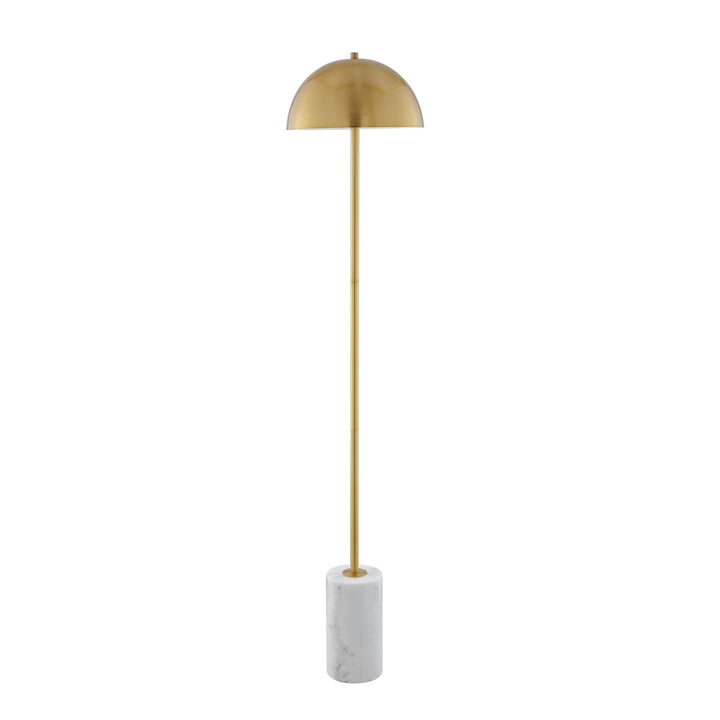 Inspired Home Tyrone Floor Lamp  Brass/White 1