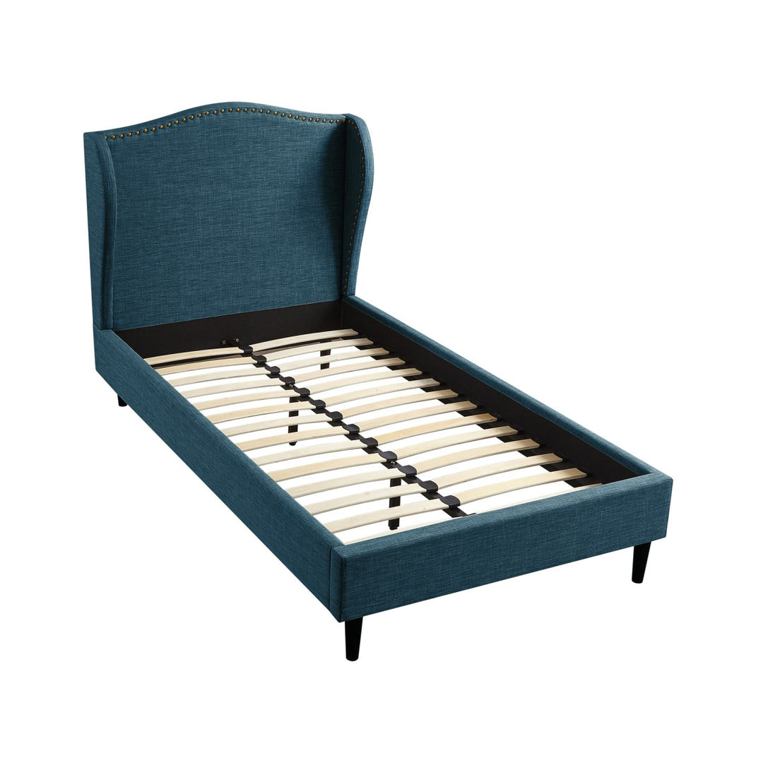 Rustic Manor Kamille Platform Bed Linen Navy 2