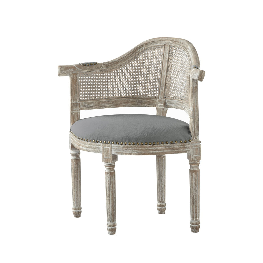 Rustic Manor Durant Accent Chair Linen Grey Main