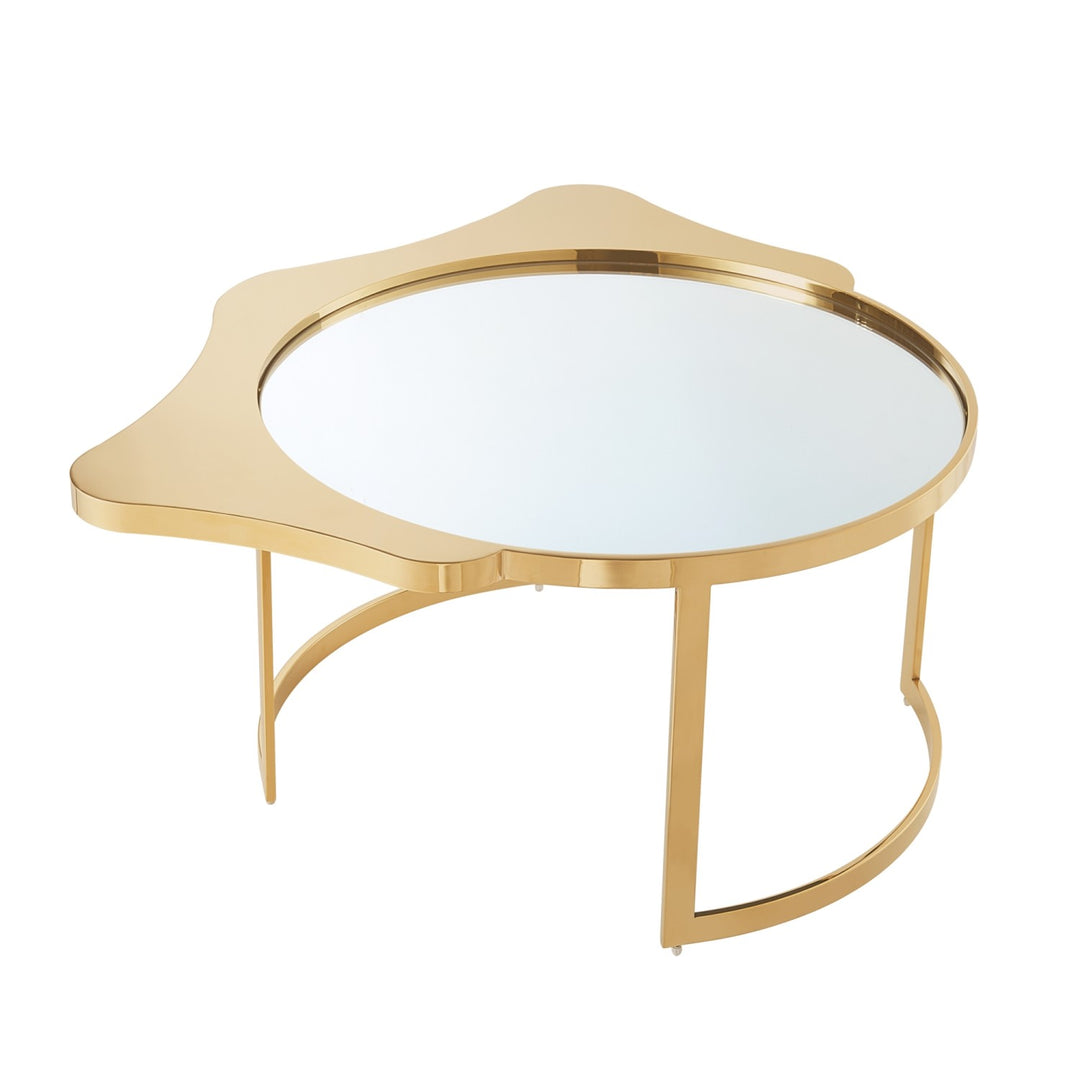 Inspired Home Cale Coffee Table  Gold 2