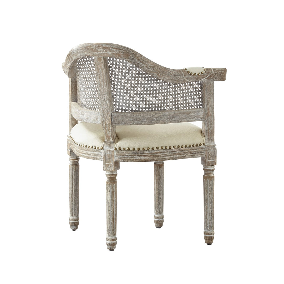 Rustic Manor Durant Accent Chair Linen Cream White 4