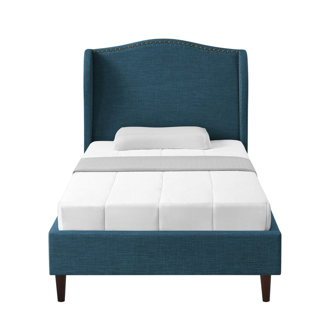 Rustic Manor Kamille Platform Bed Linen Navy 1