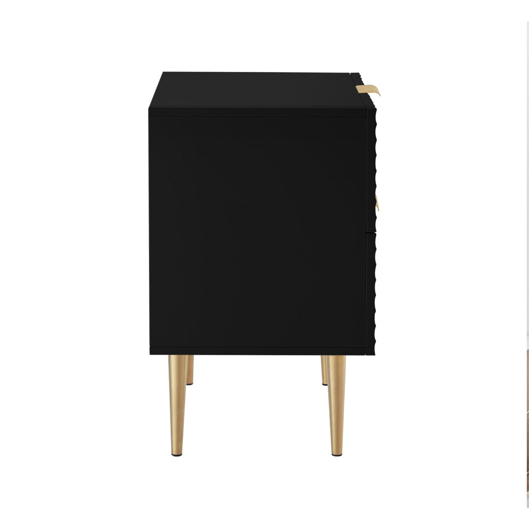 Inspired Home Kalvin Side Table  Black/Gold 3