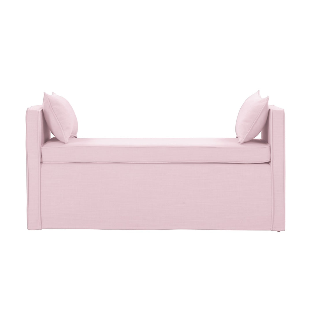 Rustic Manor Bourdillon Bench Linen Light Pink 1