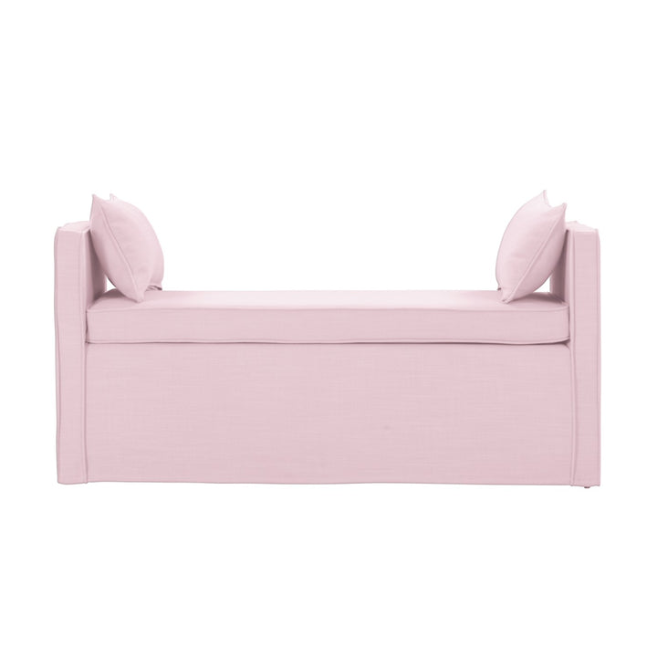 Rustic Manor Bourdillon Bench Linen Light Pink 1