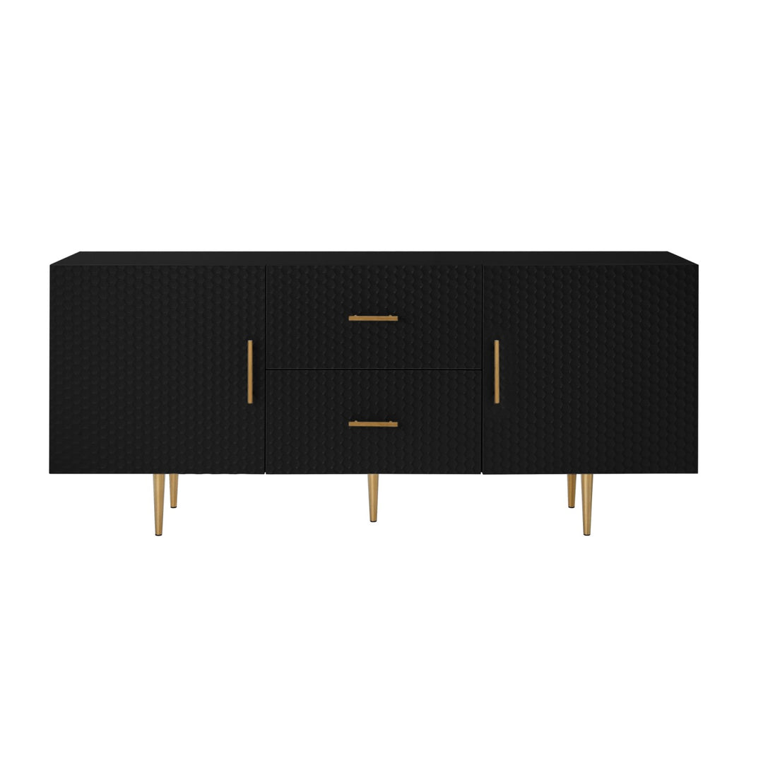 Inspired Home Kalvin Sideboard  Black/Gold 1
