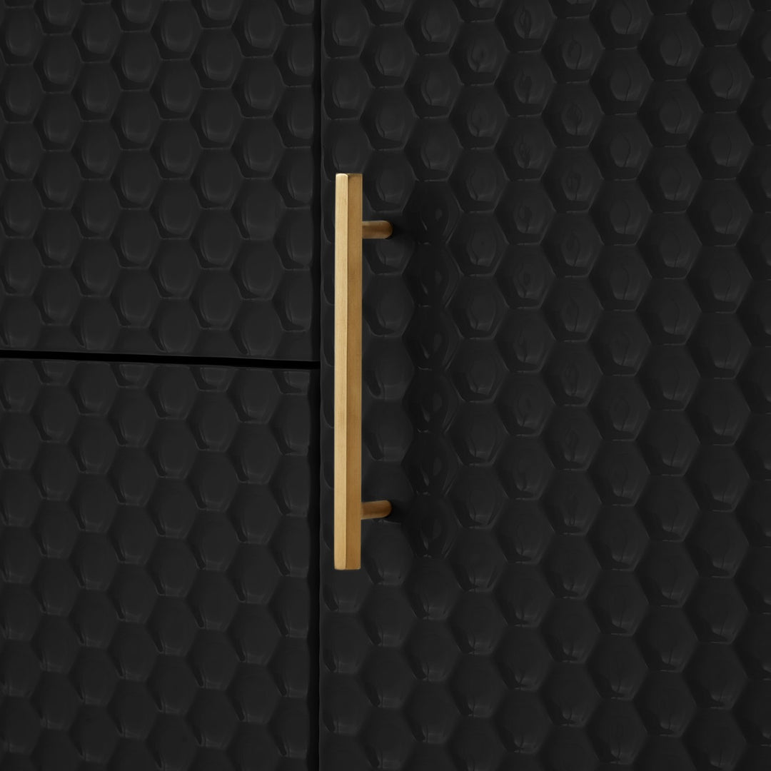 Inspired Home Kalvin Sideboard  Black/Gold 6