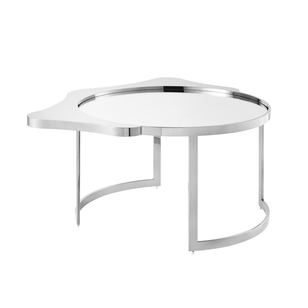 Inspired Home Cale Coffee Table  Chrome 1