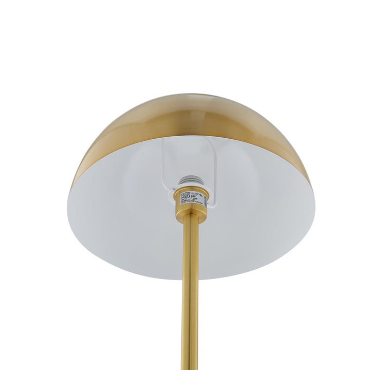 Inspired Home Tyrone Floor Lamp  Brass/White 4