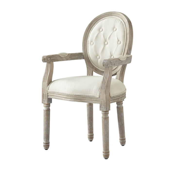 Rustic Manor Fournier Dining Chair Linen Cream White Main