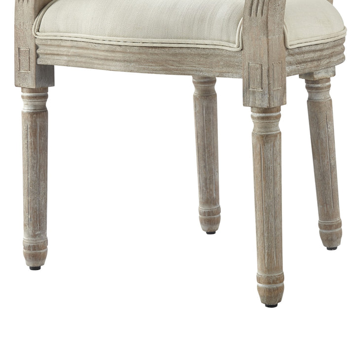 Rustic Manor Fournier Dining Chair Linen Cream White 5