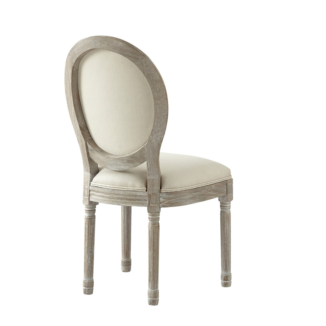 Rustic Manor Fournier Dining Chair Linen Cream White 4