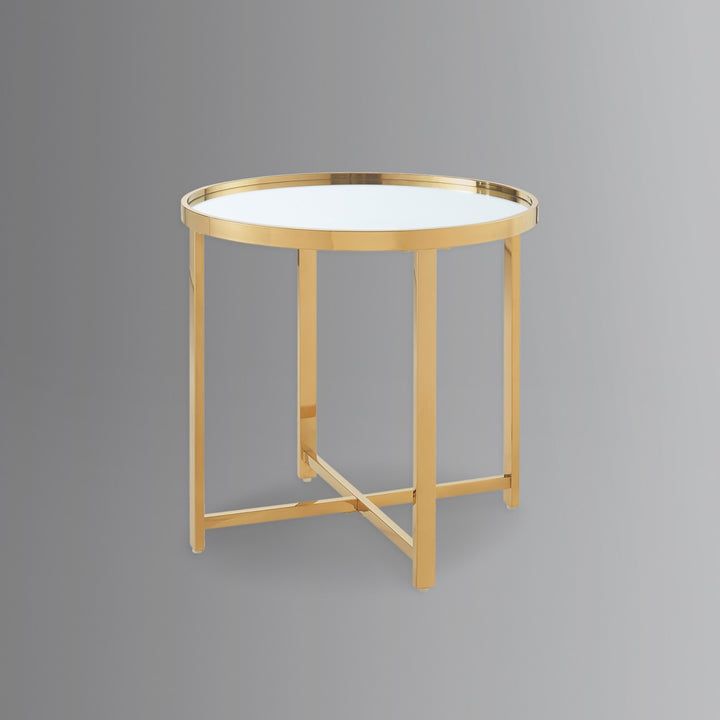 Nicole Miller Bently End Table  Gold 3